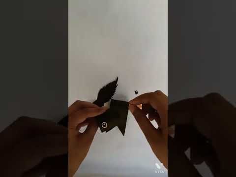 Unique paper pop-up bird craft #shorts #papercraft #birds #paperbird #youtubeshorts