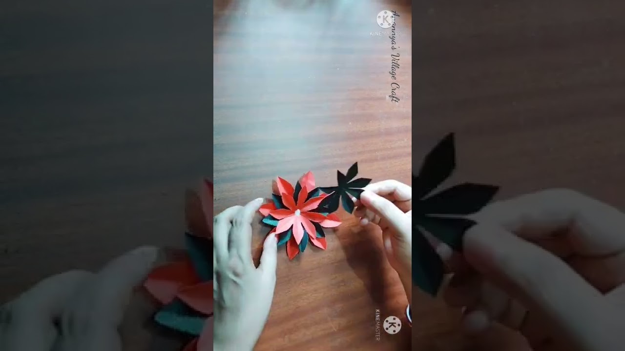 Beautiful paper flower making.paper craft.diy#ytshorts #shorts@Anannya's Village  Craft