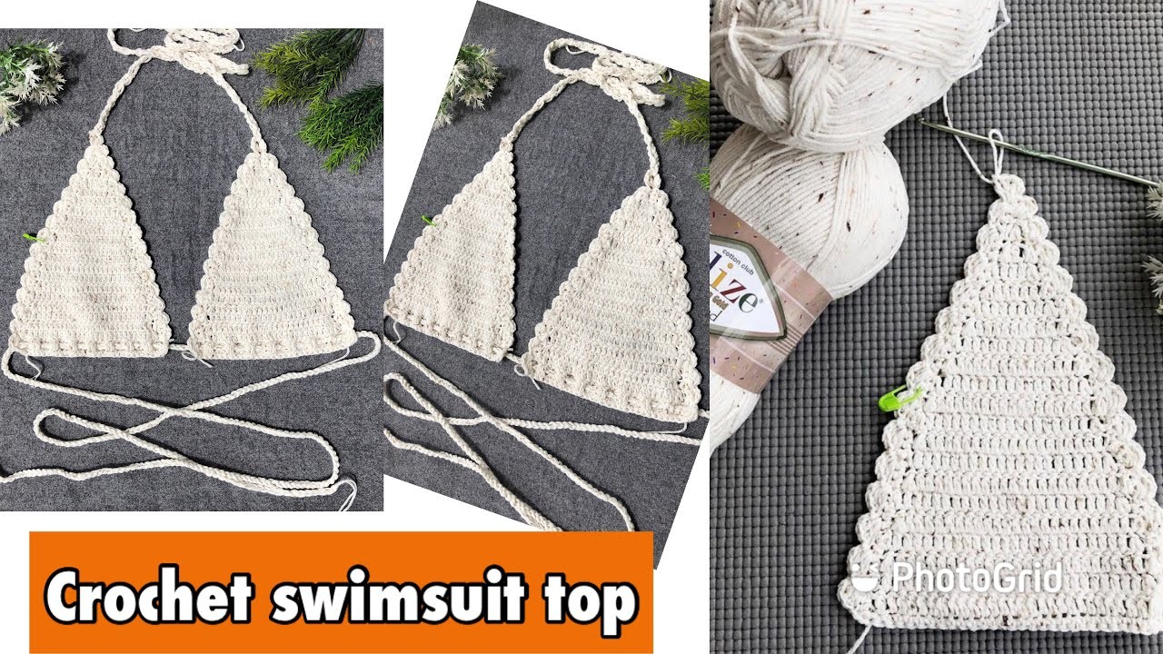 HOW TO CROCHET A NOVA SWIMSUIT TOP #crochetpattern