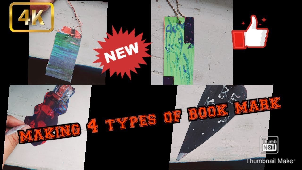 Making 4 type of book ????mark. . (it's craft) ##
