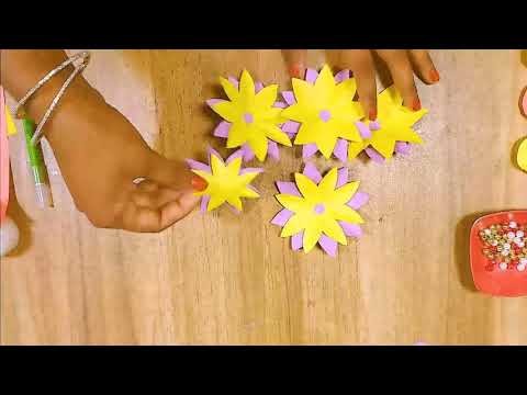 Paper creation || Making Nice flower Wall-mate with paper || Craft- 10 || Jamuna Boudi