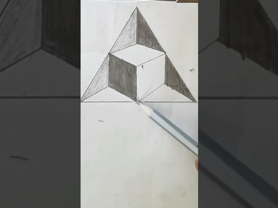 How to draw 3D illusion Art Trick #shorts #art