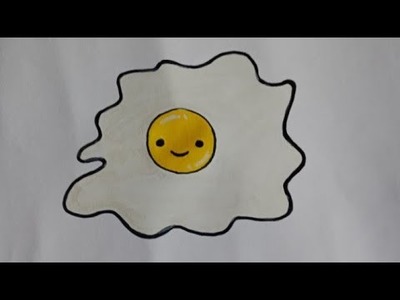 How to draw fried egg | Drawing of fried egg step by step | #DreamArt#Friedeggdrawing