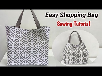 NEW STYLE | Shopping bag cutting and stitching | Shopping bag making at home | DIY Tote bag | sewing