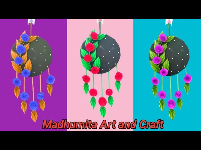 Beautiful✨ wall hanging craft ideas | Paper  flower making craft | Easy and quick wallmate ideas