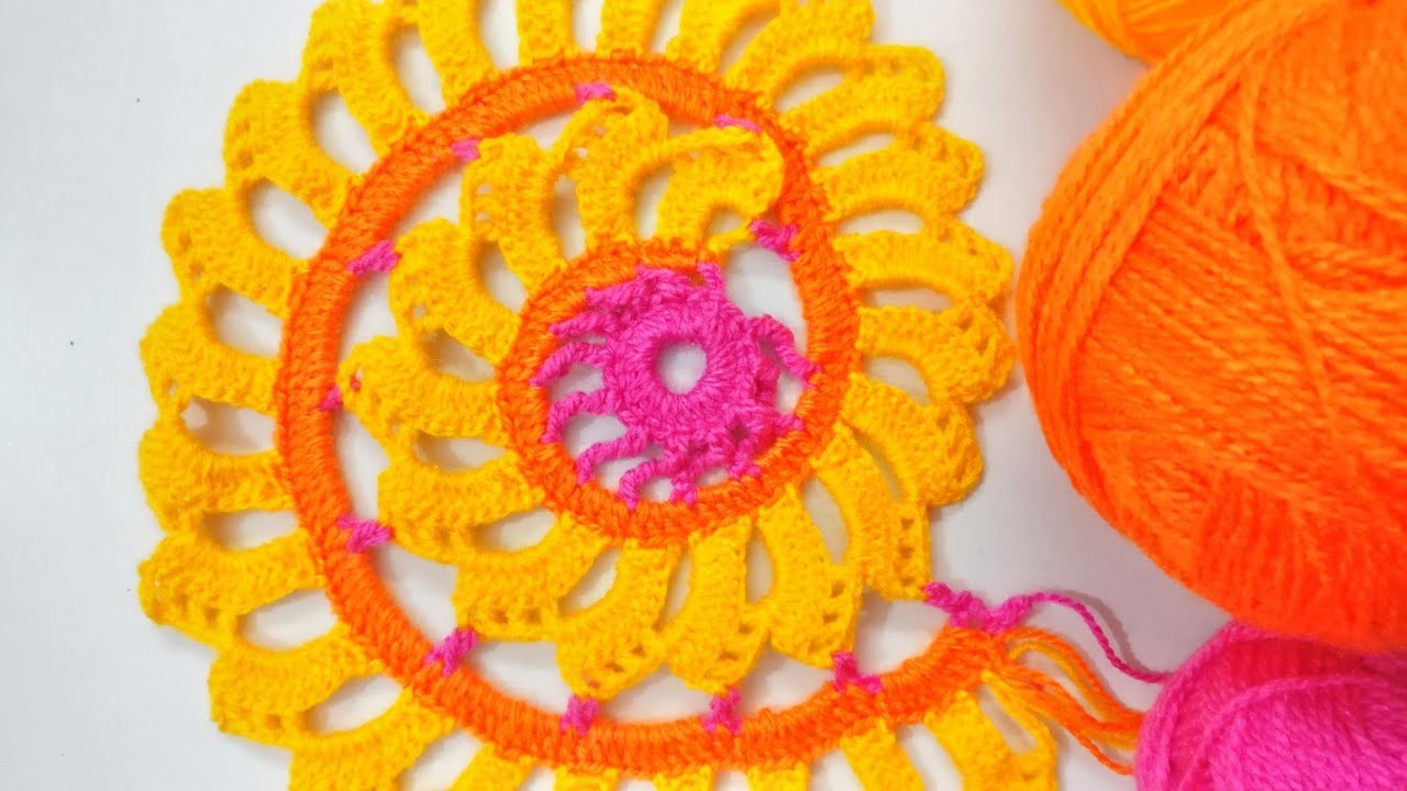 Crochet Spiral Pattern Into Flower Mandala, Place Mat,Pot Holders, Pattern For Dreamcatcher !!!