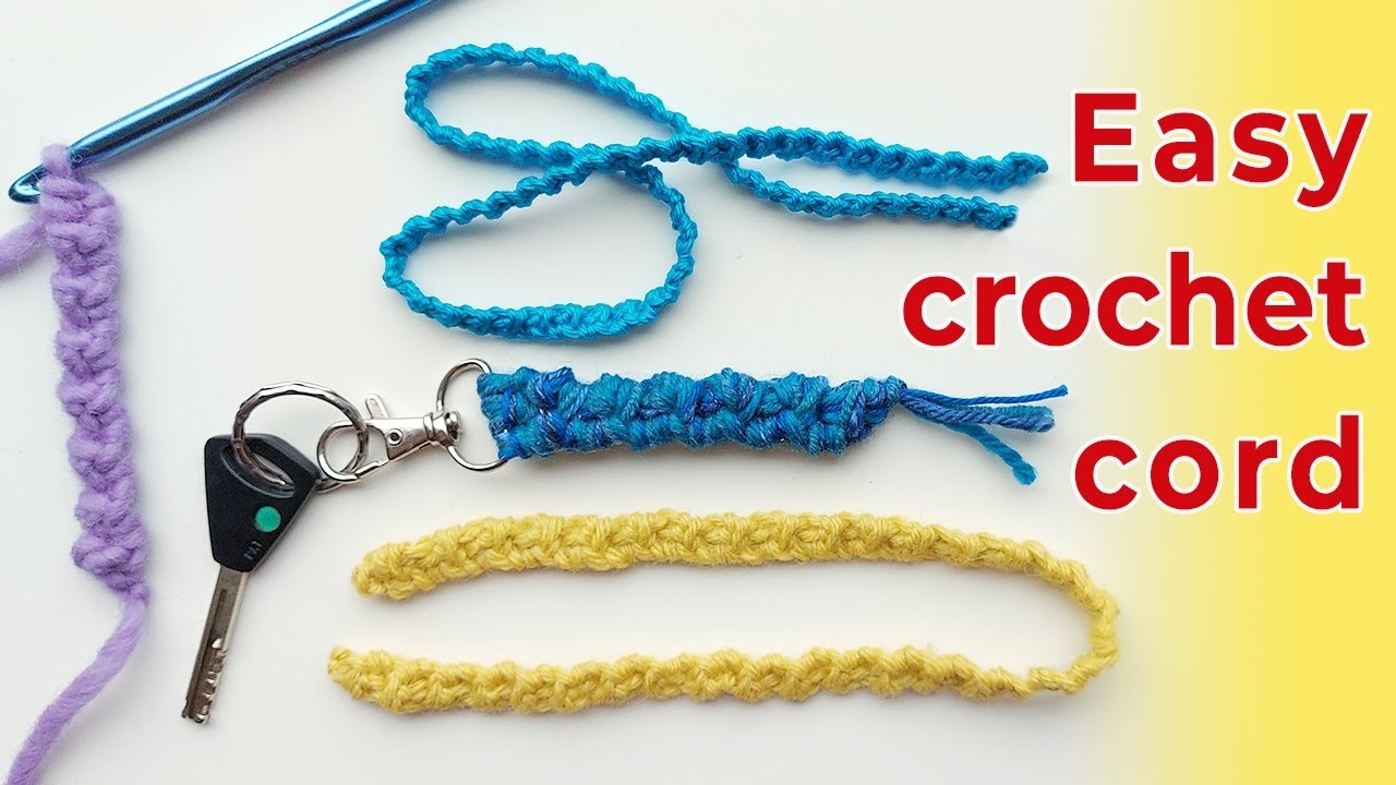 Crochet super easy cord and keychain