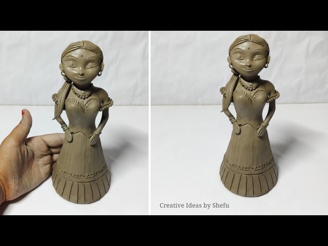 DIY how to make barbie doll || handmade clay doll || mitti ki gudiya kaise banaye