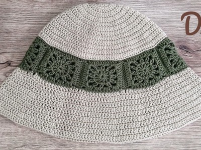 DIY Tutorial - How to crochet hat - Easy crochet bucket hat