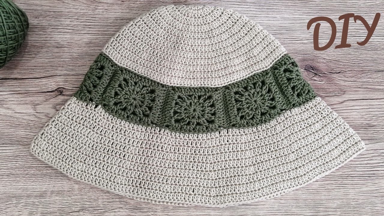DIY Tutorial - How to crochet hat - Easy crochet bucket hat