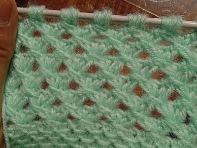 How to make crochets design using needles. #knitting #trending