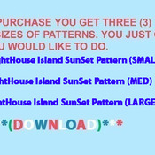 LightHouse Island SunSet Cross Stitch Pattern***L@@K***Buyers Can Download Your Pattern As Soon As They Complete The Purchase