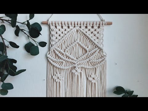 LOTUS FLOWER macrame wall hanging tutorial || Easy beginner DIY
