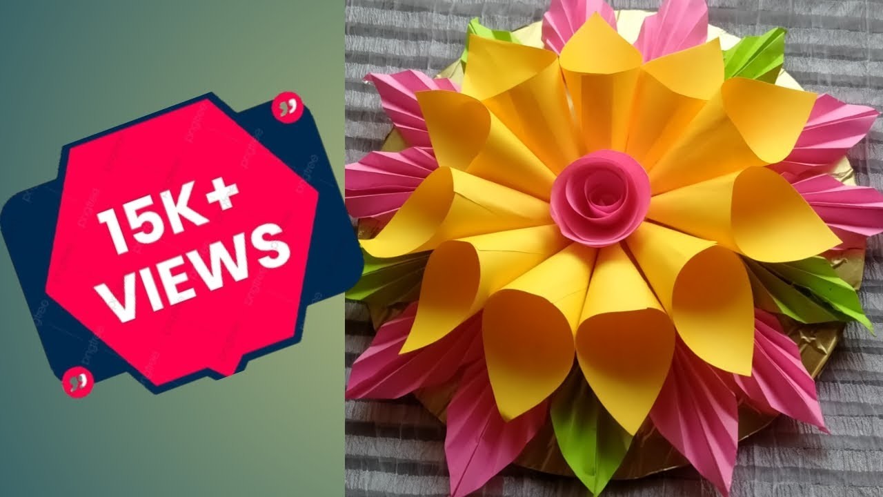 DIY.paper craft.paper craft wall decoration.paper craft flower.paper craft idea.dream Creations niti