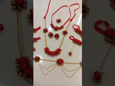 Flower jewellery for baby shower| Flower jewellery making
