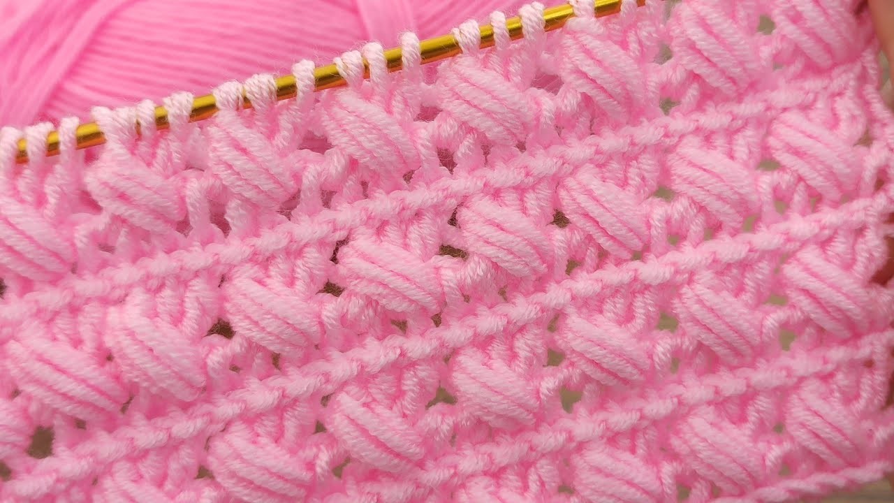 GREAT???????? *tasarım*~Trend~ *Super easy tunisian* knitting pattern online tutorial for new learners