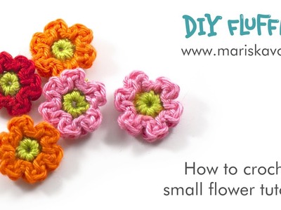 How to crochet a Small flower - Easy - For Beginners - English