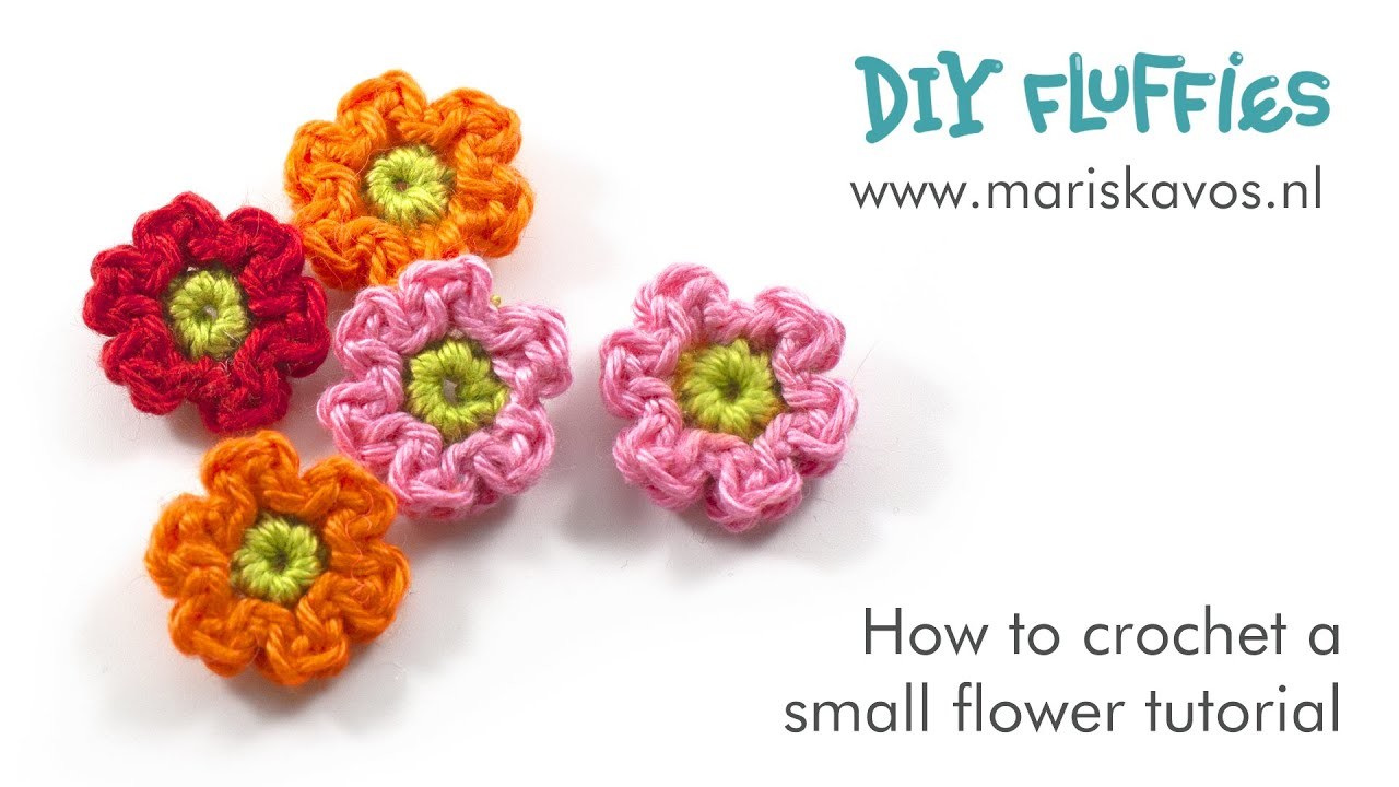 How to crochet a Small flower - Easy - For Beginners - English