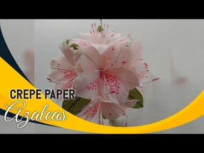 How To Make Crepe Paper Rhododendron Azalea Flower| Paper Craft #diy #how #papercraft