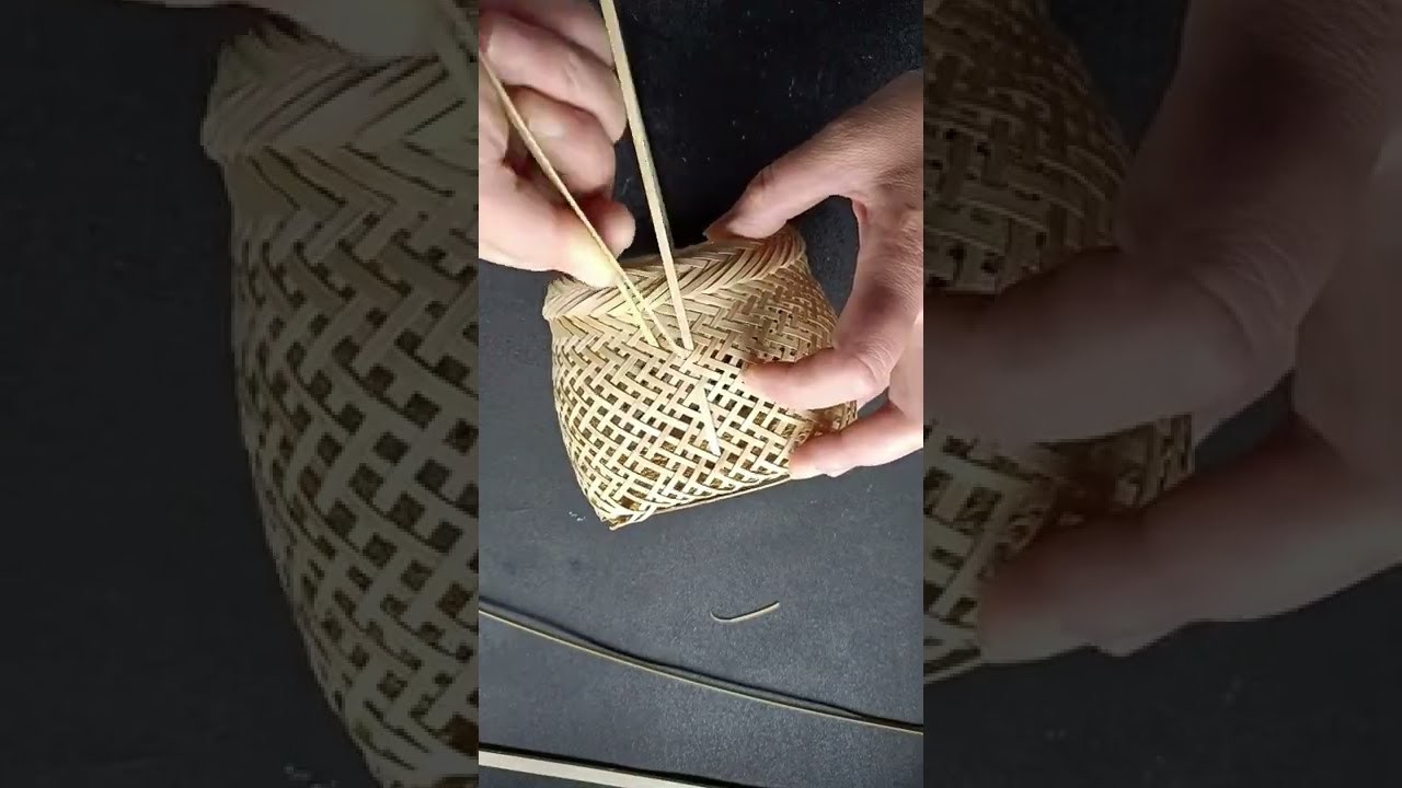 Creative Bamboo Flower Basket #Bamboo Craft Hack #shorts