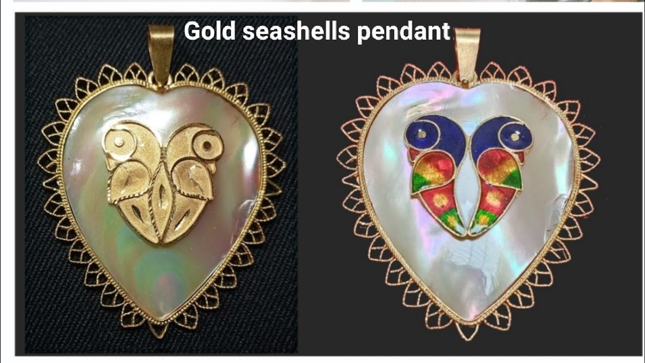 How Make Gold Seashells Pendant | Making Mangalsutra Pendant | Lightweight  Gold Pendant |