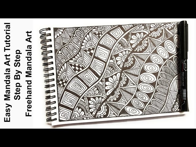 How to draw Freehand Mandala Art Zentangle Pattern Easy Mandala Art Tutorial Step By Step