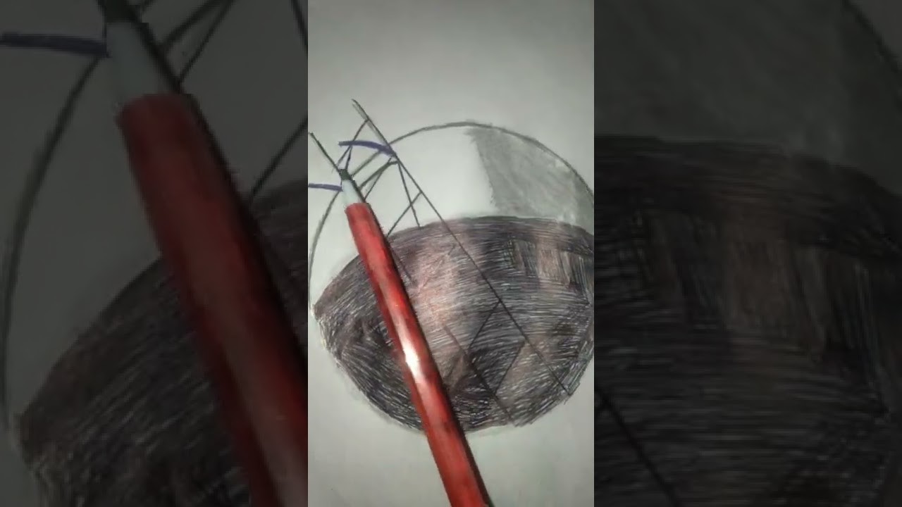 How to Draw Ladder in the Circle Hole 3D Trick Art On Paper