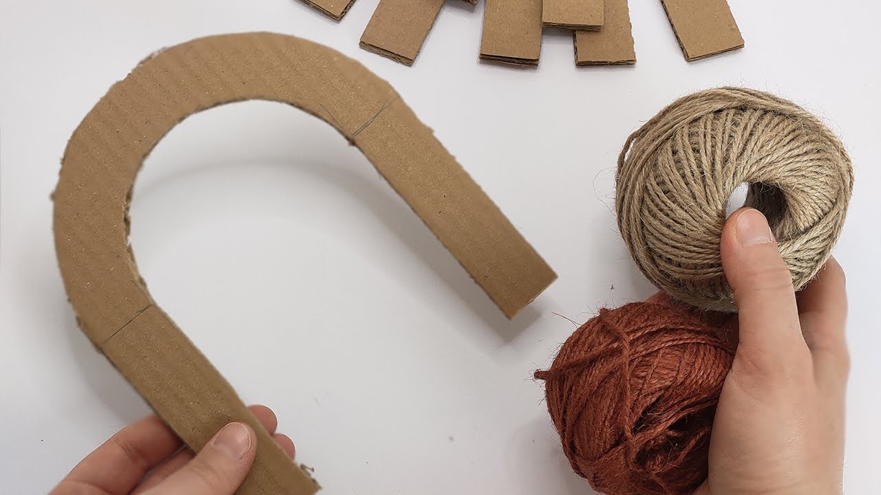 DIY -  Cardboard and Jute Rope Crafts - How to Make a Decorative Storage Box, Basket