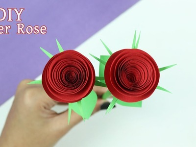 DIY Rose Flower with Paper. How to make Easy Paper Roses. Step by Step Flowers Making Tutorial
