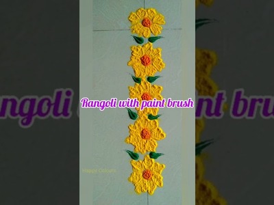 Easy rangoli tricks????| rangoli art |new diy ideas | flower rangoli | border rangoli #shorts #rangoli