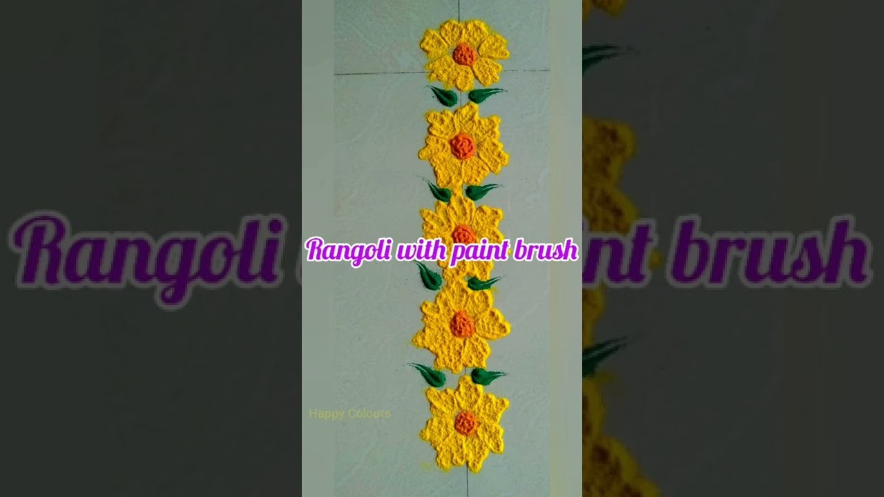 Easy rangoli tricks????| rangoli art |new diy ideas | flower rangoli | border rangoli #shorts #rangoli