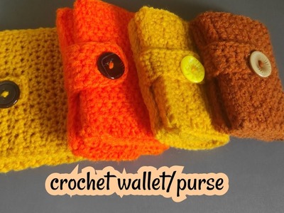 How to crochet a wallet.crochet purse