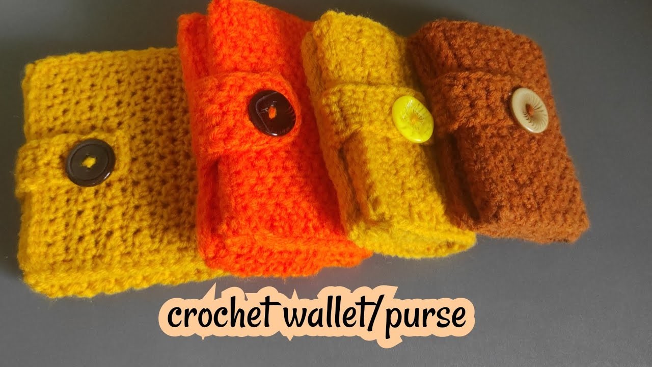 How to crochet a wallet.crochet purse