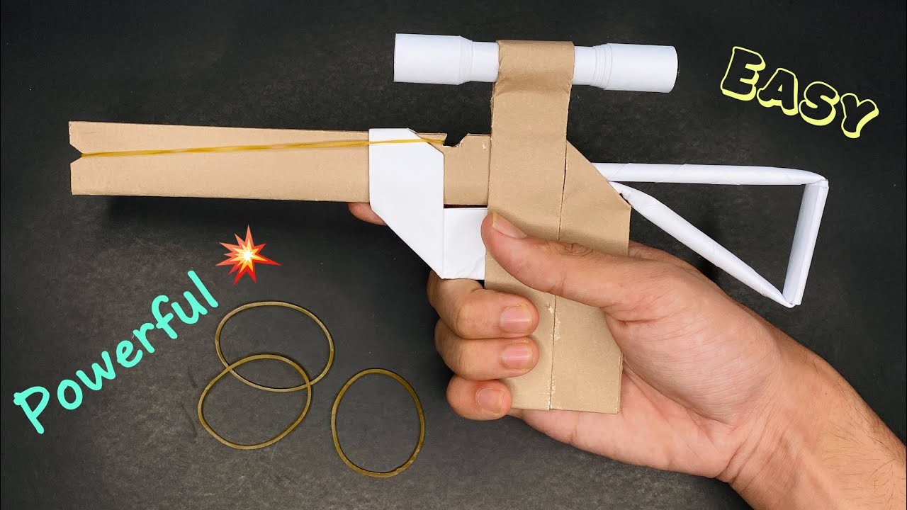 How To Make A Paper Sniper Rifle | Paper Craft | How to make a Paper Gun