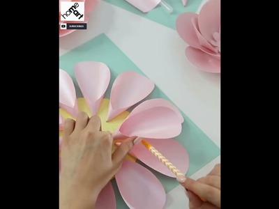 How To Make Paper Dahlia Flower. DIY Decorations Idea#papercraft #paperflowers #howto #viral
