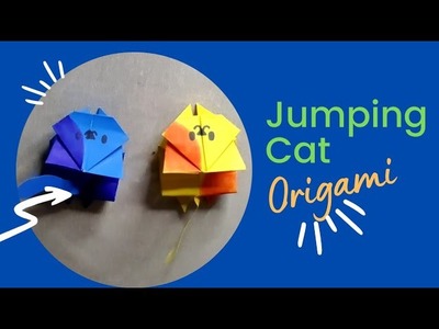 Jumping Cat Origami Step by Step || Paper Folding for Kids #nhidzartsandcrafts