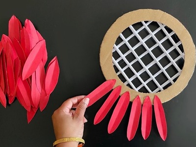 Beautiful Paper Wall Hanging Craft. Paper Craft For Home Decoration. Paper Flower Wallmate. DIY