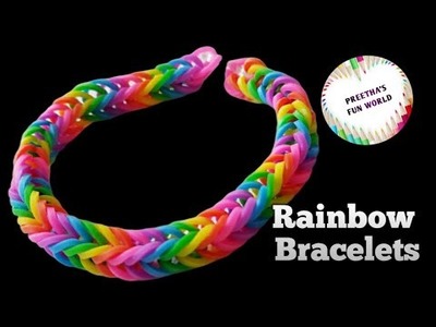 #Braceletmaking  How to make a Rainbow Bracelet. Bracelet Making Tutorial. Summer Crafts For Kids