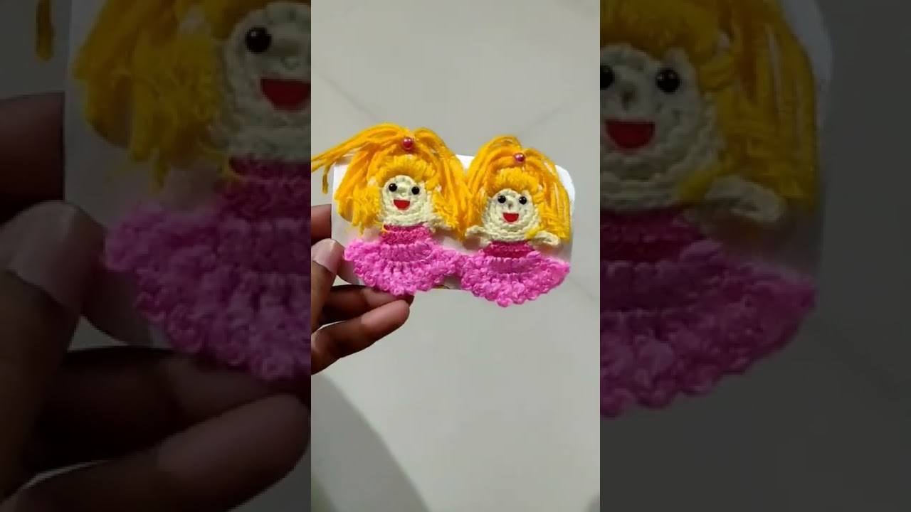 Crochet beautiful Disney princess hair clips hair accessories1