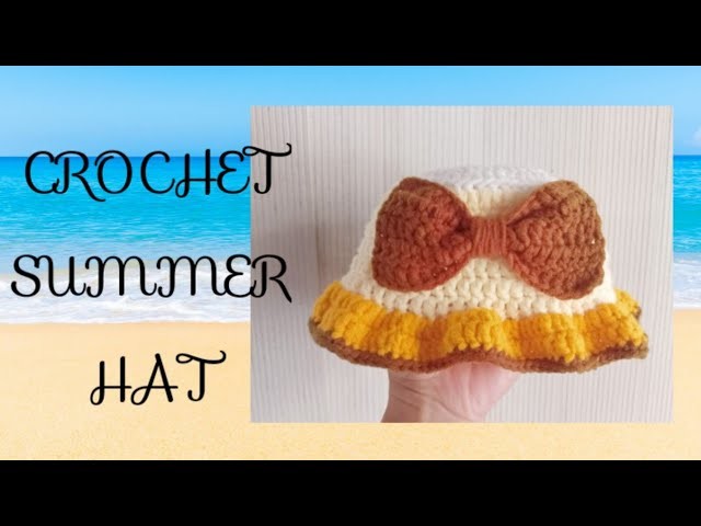 Crochet bucket hat for kids(9months-1 year old)