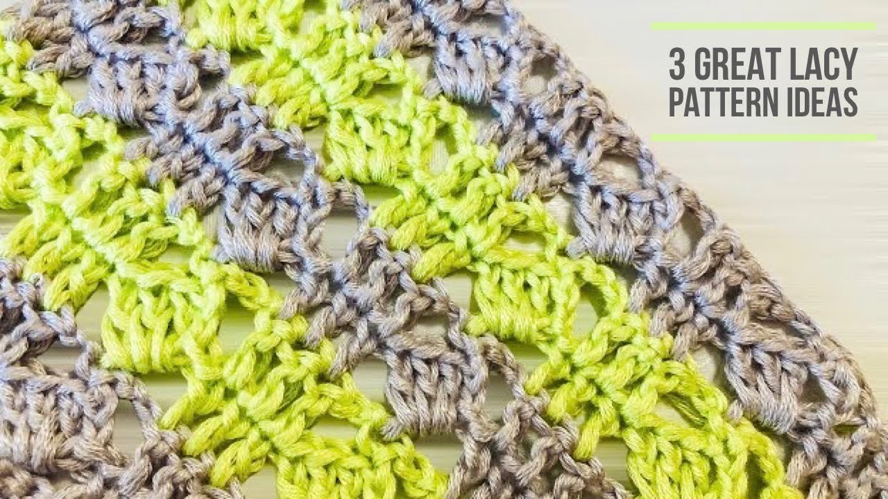 Crochet lacy pattern ideas | crochet shawl stitch | crochet scarf pattern | crochet stitch tutorial