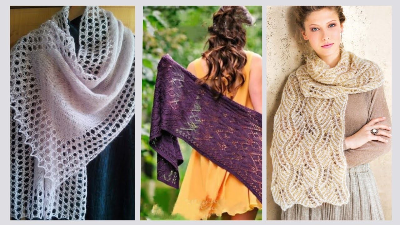 Crochet Stoller Shawls.Mini shawls & scarf.Lace crochet scarf for casual wear #crochetshawls