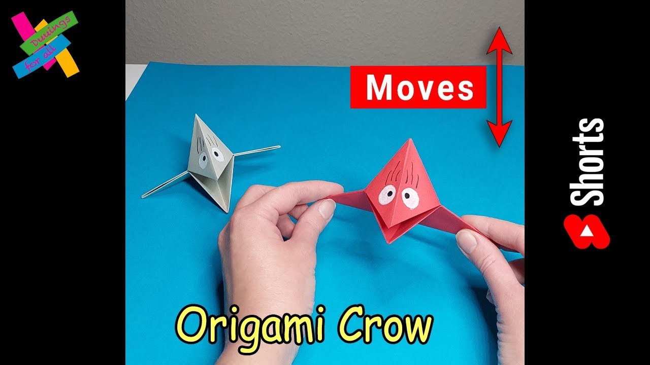 DIY Origami CROW | How to make paper crow | Fold tutorial #Shorts