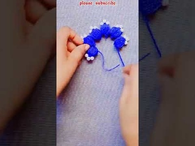 Easiest woolen flower making with fork!! it's so beautiful!!