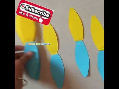 Easy craft - 14 | online craft | shaded paper flower | paper craft | preschool craft