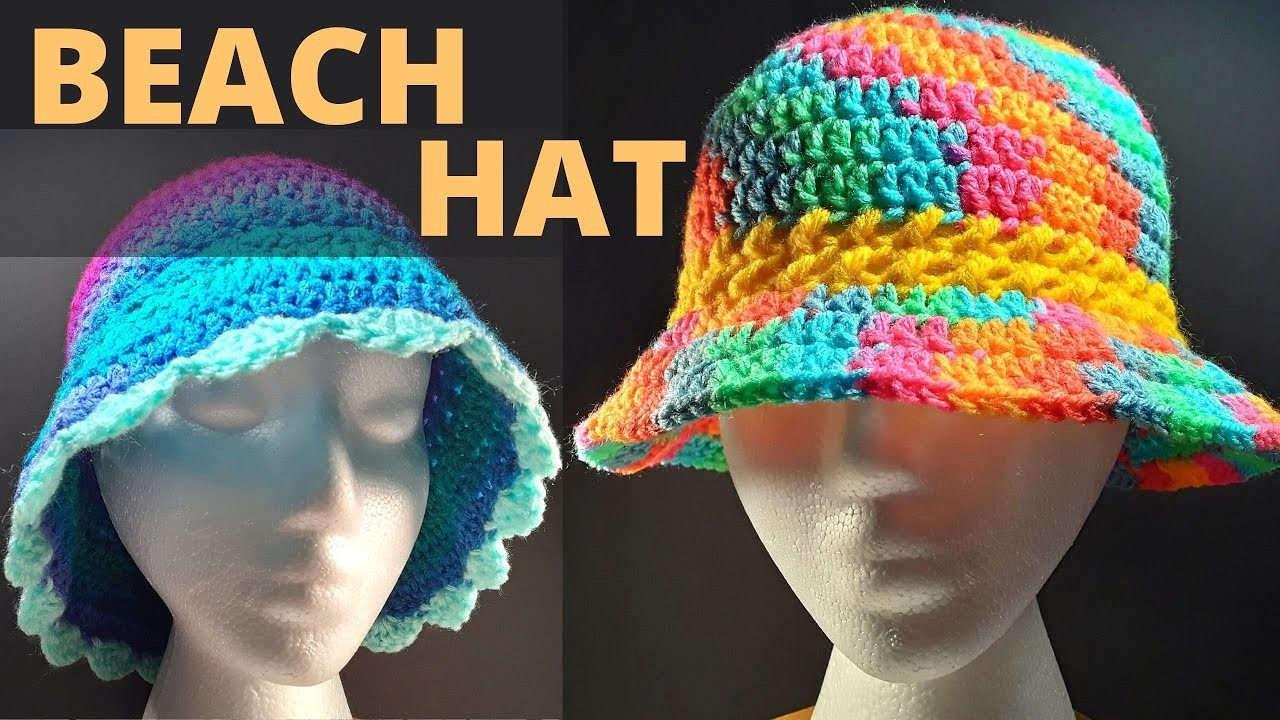EASY Crochet Bucket Hat Tutorial For Beginner - Quick Criss Cross Beach Hat Pattern