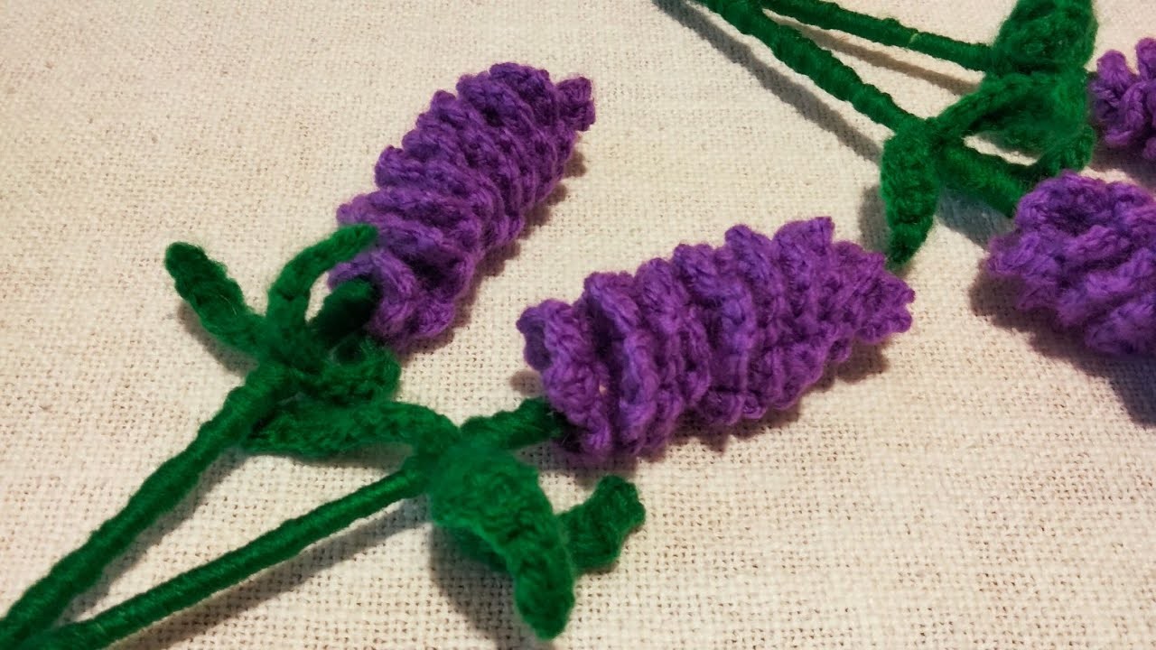 Fiore di lavanda all'uncinetto, flowers crochet