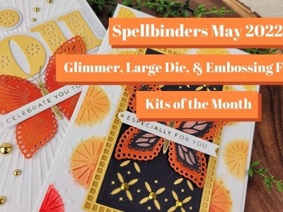 Foiled Butterflies. Spellbinders May 2022 Large Die, Glimmer, and Embossing Folder of the Month