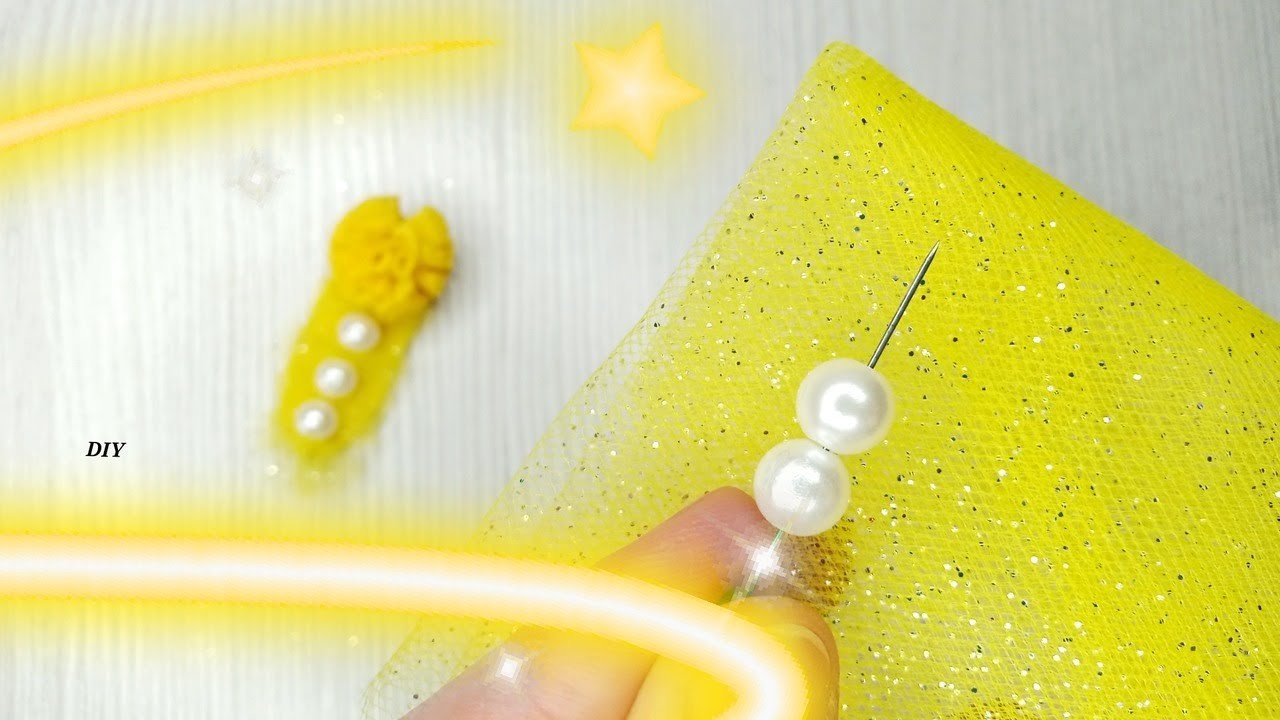 Hairpin FROM FELT and tulle ☀️ DIY jewelry Simple and beautiful