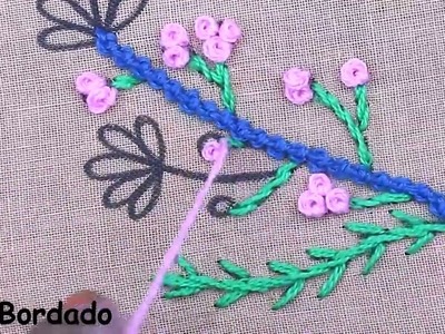 Hand Embroidery Super Unique Heart Shape Flower Petal Double Color Layering Flower Design Easy Tutor